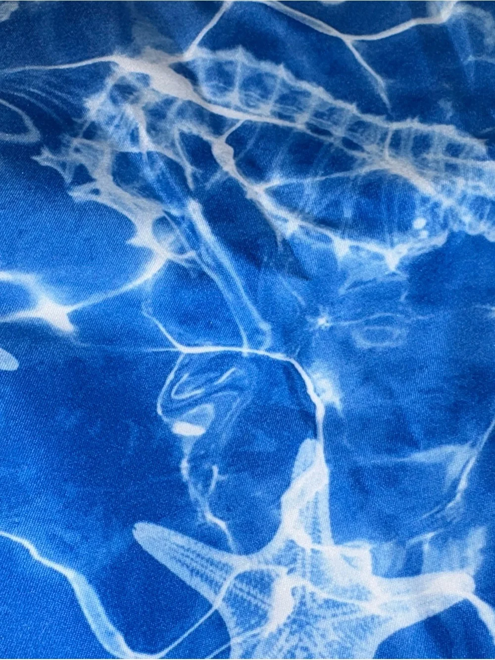 Caribbean Swimwear Seahorse & Starfish Blue Swim Trunks (NWT, XL)